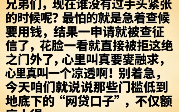 口子直接秒下款，汇整5个无视一切必下款的口子