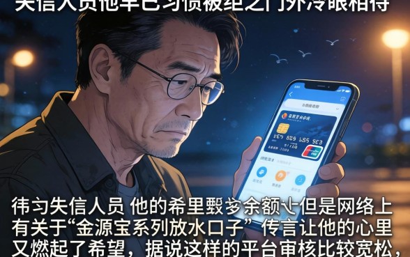 金源宝系列放水口子，整理五个失信人员可以借钱的网贷口子