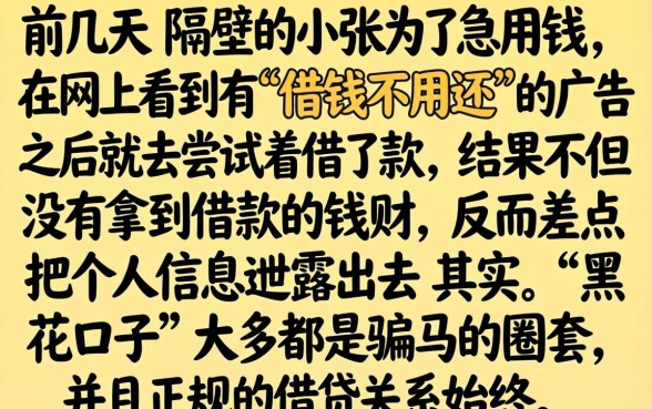 黑花口子借钱不用还，归纳5个最新秒批小额贷款软件