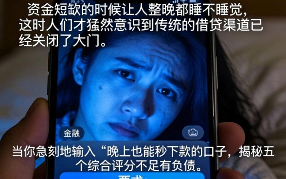 晚上也能秒下款的口子，揭秘五个综合评分不足有负债都能下款软件