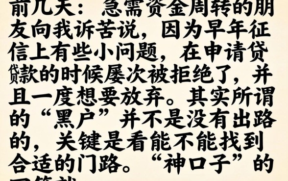 什么贷款口子无视黑户，精选5个靠谱借钱的网贷平台