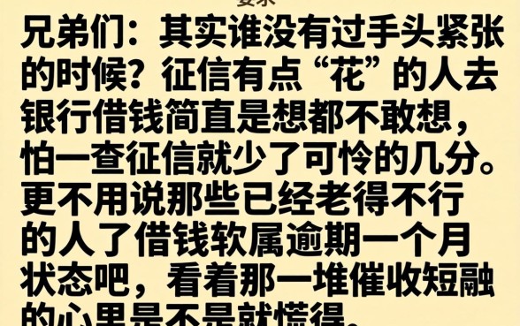 借钱软件逾期一个月，规整5个比较靠谱的借钱口子