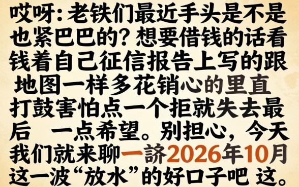 202610月放水口子，精选5个比较靠谱的借钱软件