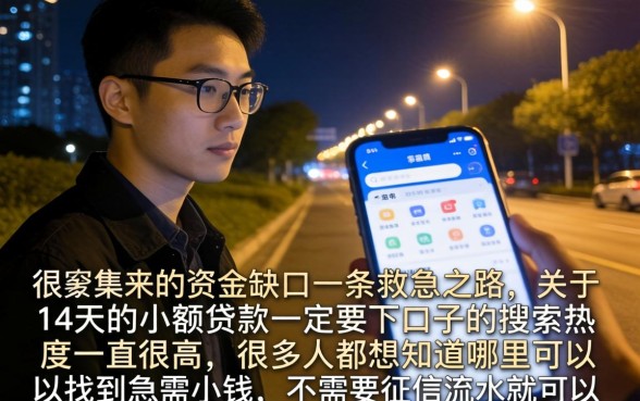 14天小额贷款必下口子，整理5个急用小钱不求征信流水轻松贷的app