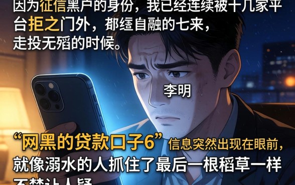 网黑的贷款口子6，罗列五个失信人员可以借钱的网贷口子