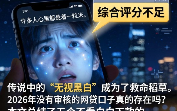 2026年无视黑白不审核的网贷口子，汇总五个不看黑白户下款的网贷