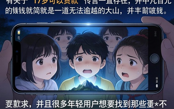 17岁下款的口子，整理五个不看负债的长期网贷软件