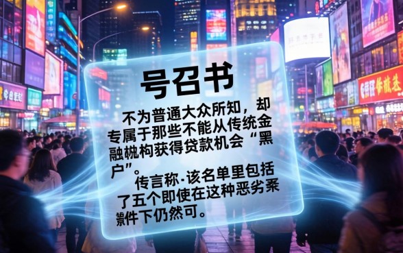 召集令下款这一概念，归集五个黑户下款软件