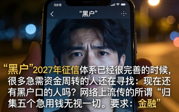 现在还有黑户口子吗，归集五个急用钱无视一切必下款的口子
