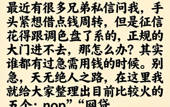 能下5000的口子，详细阐述五个最新网贷口子今日整理这五个app