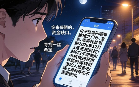 2026年12月无视风控的口子，整理5个手机可以临时借钱的平台