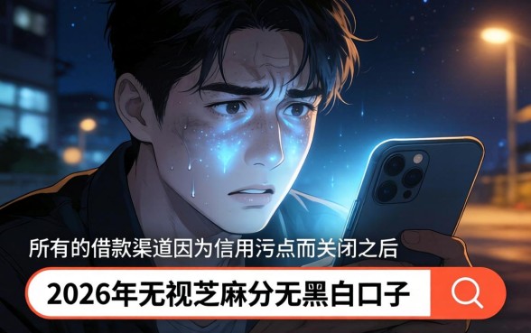 2026年无视芝麻分无黑白口子，揭秘五个黑户无条件下款的平台