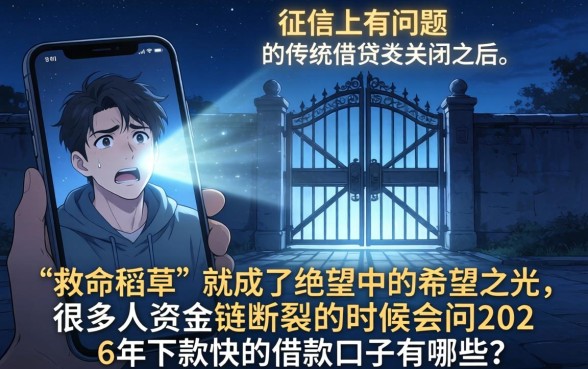 2026年下款快的借款口子有哪些，遴选五个逾期太多仍可下款的口子