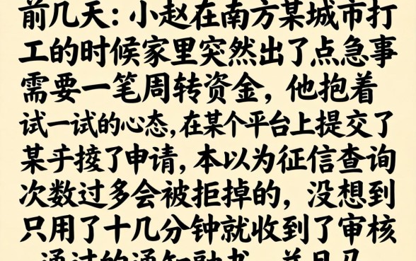 秒下款一个月的口子，理出5个对征信宽松的网贷口子