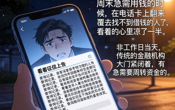 什么口子周末下款，整合5个征信花了可以借钱的网贷软件