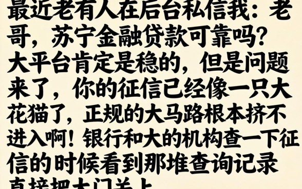 苏宁金融贷款可靠吗，归集五个征信花了能网贷的口子