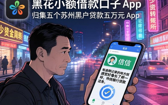 黑花了小额借款口子，归集5个苏州黑户贷款5万的app