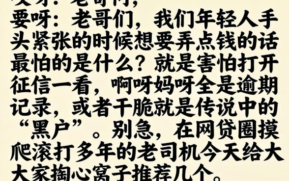 19岁借钱平台容易通过的网贷有哪些，陈列五个高炮双黑逾期必下款app