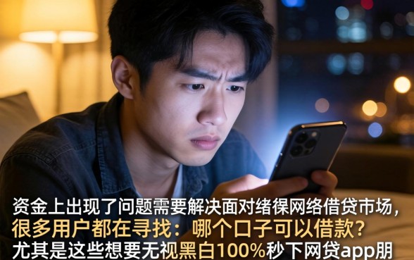 哪个口子能下借款，条列五个无视黑白100%秒下网贷app