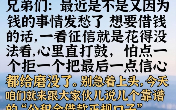公积金借款正规口子，鼎力推荐5个无视黑白户最新口子