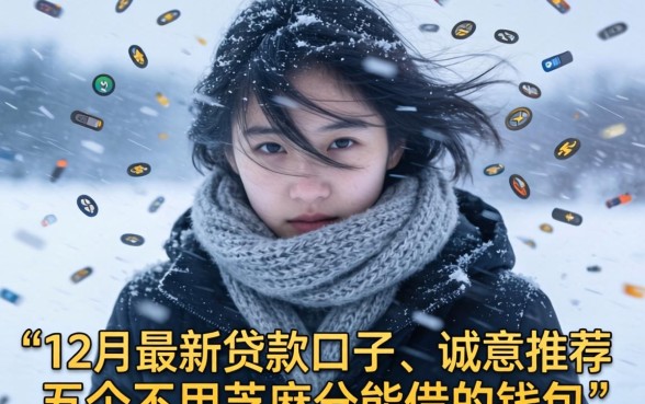 12月最新贷款口子，诚意推荐五个不用芝麻分能借的口子