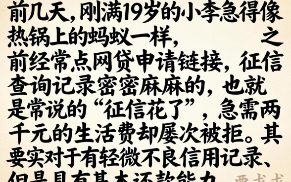 征信花了怎么借钱，罗列五个18岁必下款的网贷平台