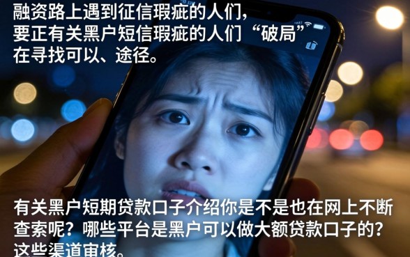 黑户短期贷款口子介绍，罗列5个黑户可以做大额贷款口子