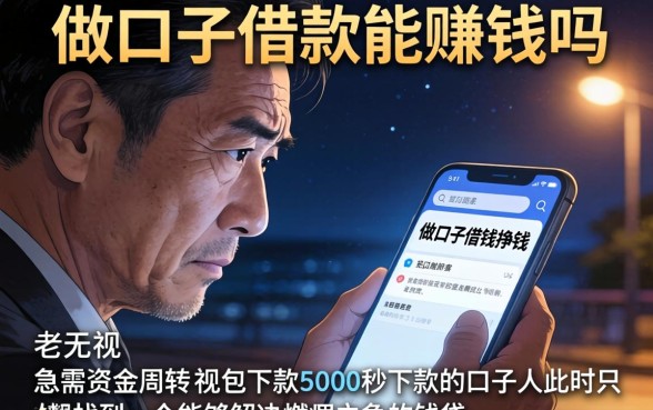 做口子借款挣钱吗，整合五个无视一切包下款5000秒下款的口子