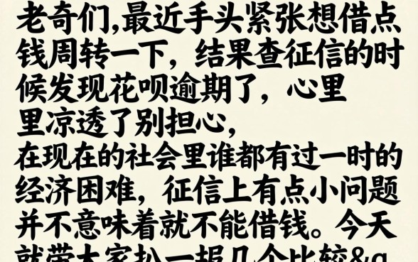 花呗逾期能下的口子，深入剖析五个芝麻借款实时到账速借软件