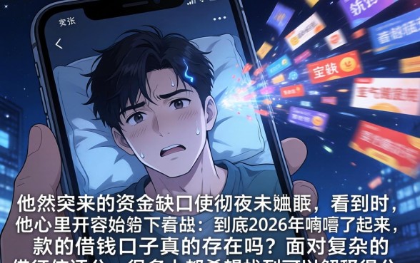 2026年容易下款的借钱口子，诚意推荐5个无视评分的贷款口子