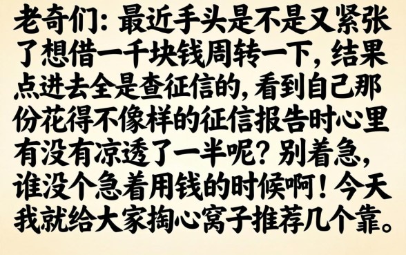 1000必下贷款口子有哪些，归纳五个无视黑花半夜下款的网贷软件