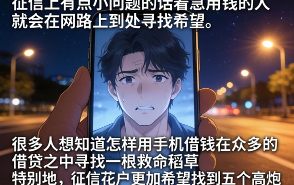 用手机借钱怎么操作，条列五个高炮无视逾期能下的口子