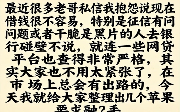 苹果能下的宁波口子，热忱推荐五个黑户能下款的app