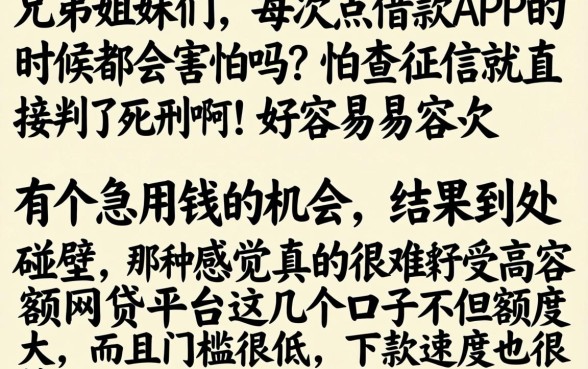 高额度网贷平台，概括五个黑户成功获取大额贷款的app