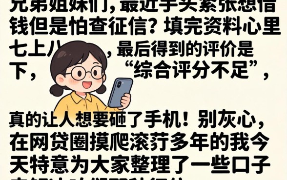 哪个网贷黑户容易过，鼎力推荐五个无视综合评分不足的网贷