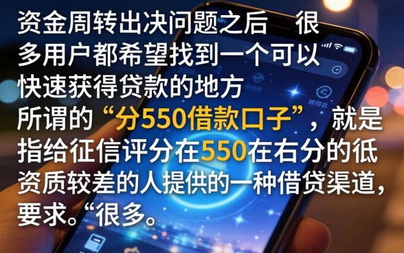 分550借款口子，梳理五个看银行流水的网贷平台