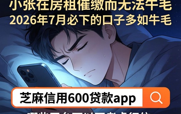 2026年7月必下款的口子，详细阐述五个芝麻信用600贷款app