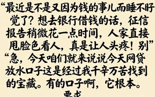 今天网贷放水口子，概览五个黑户能下款的口子