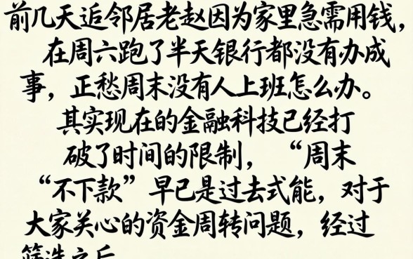 周六周日下款的口子，归纳5个正规不看征信的小额贷款软件