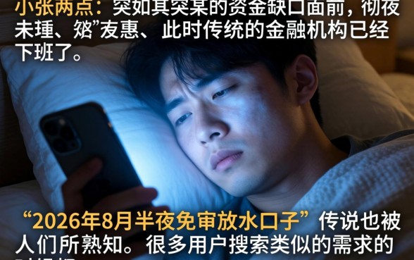 2026年8月半夜免审放水口子，汇总五个不看征信网贷平台放款快的软件