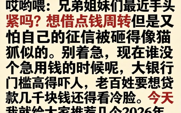 2026好下的小贷口子，陈列5个秒批通过的网贷平台