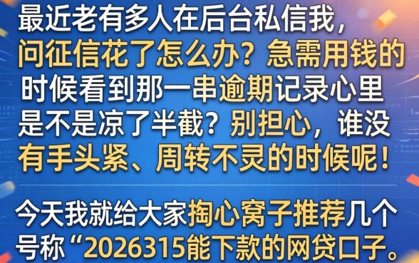 2026315能下款的网贷口子，罗列5个无视一切是人就下款的软件
