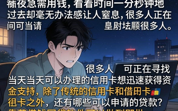 当天能办的信用卡，梳理5个靠谱借钱网贷软件