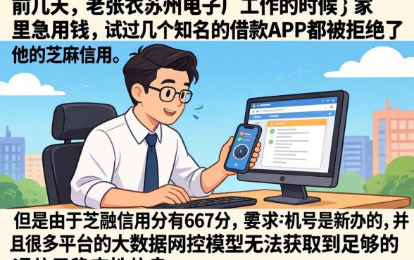 芝麻分667借钱，整理5个新手机号容易下款的平台