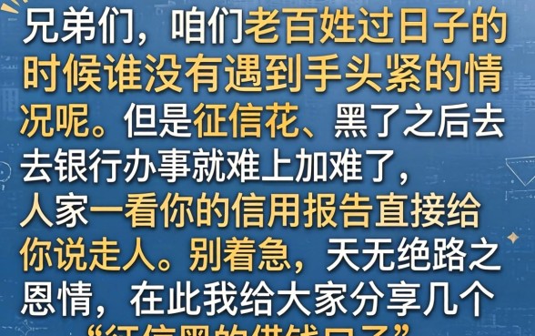 征信黑的借钱口子，深入剖析五个无视黑白户的贷款app