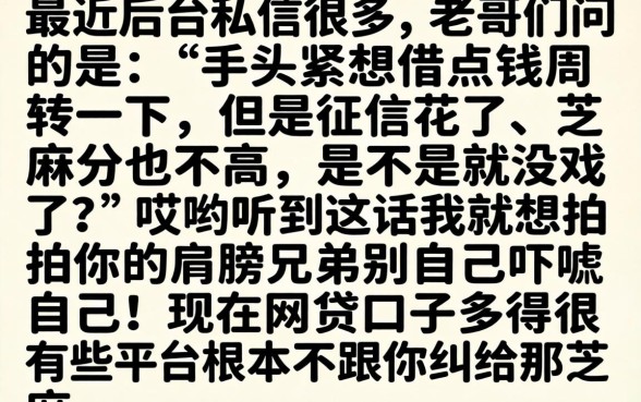 极速审核无视芝麻分，概括5个无视征信秒下款的口子