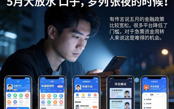 5月大放水的口子，罗列5个手机和身份证快速借钱软件
