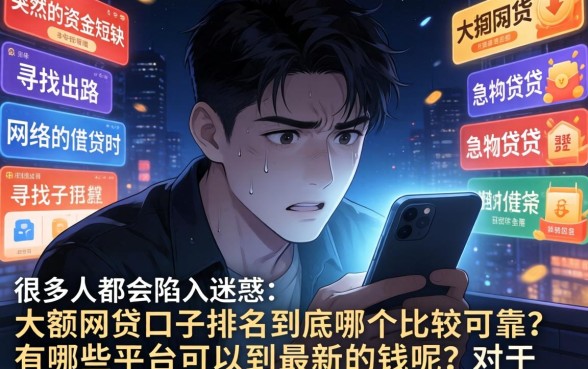 大额网贷口子排名，诚意推荐五个最新能下来钱的平台
