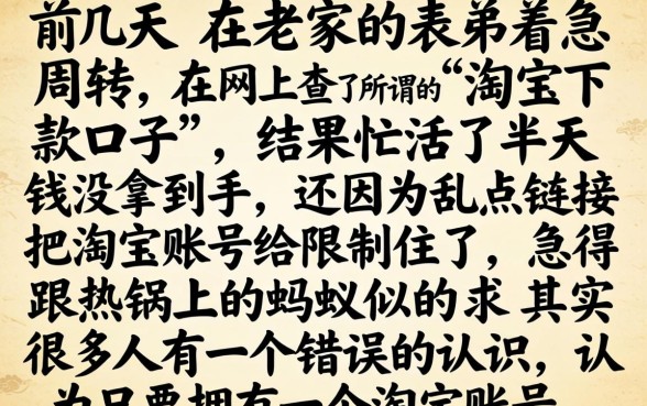 淘宝账户下款的口子，细致阐述5个无视征信好下款的借款app