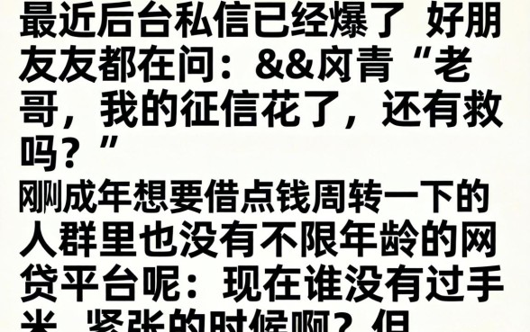 哪个网贷不限年龄，胪列五个无视风控不看征信的网贷